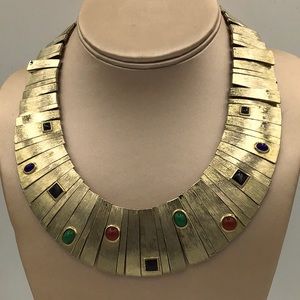 Vintage Les Bernard Runway Couture Cleopatra Necklace. RARE